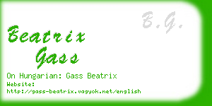 beatrix gass business card